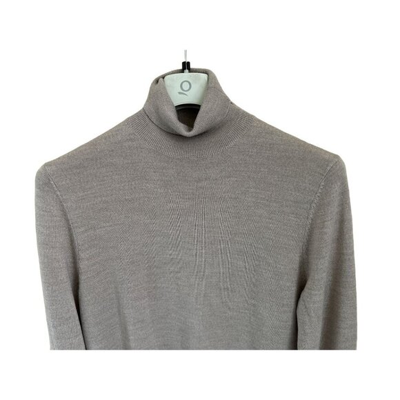 ASOS Merino Wool Knitted Turtleneck Pullover Sweater Dusty Pink/Gray Size Large - Picture 2 of 8